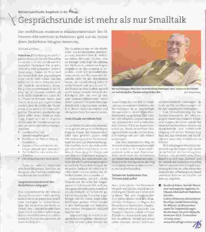 Vorschauseite 1: Gesprächsrunde ist mehr als nur Smalltalk