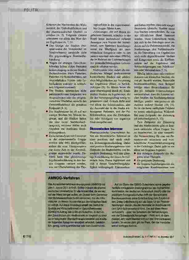 Vorschauseite 3: Pflicht zur späten Nutzenbewertung