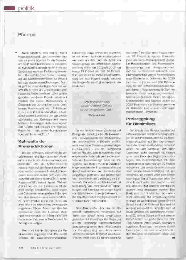 Vorschauseite 3: Generika auf dem Vormarsch