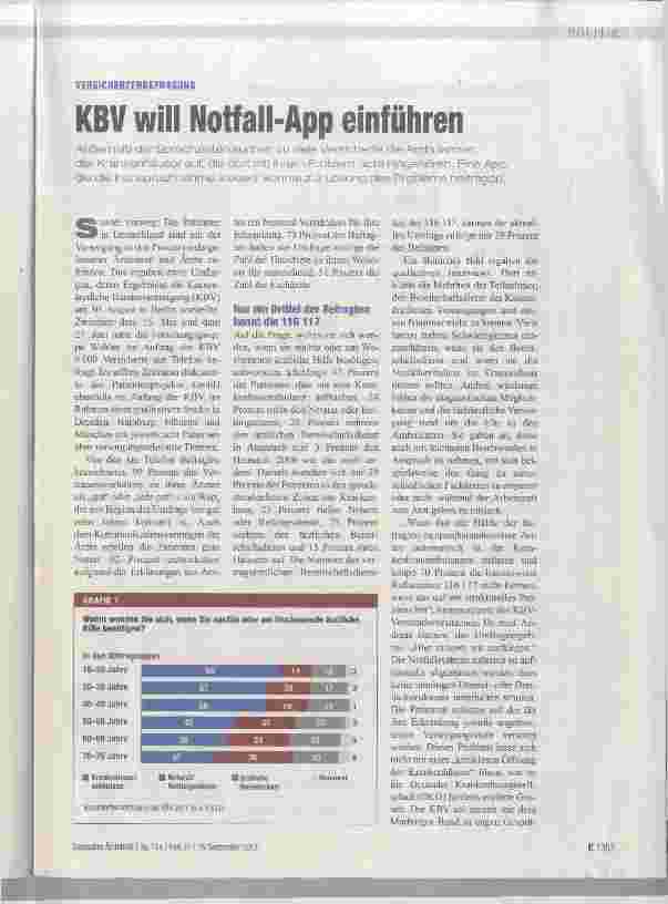 Vorschauseite 1: KBV will Notfall-App einführen