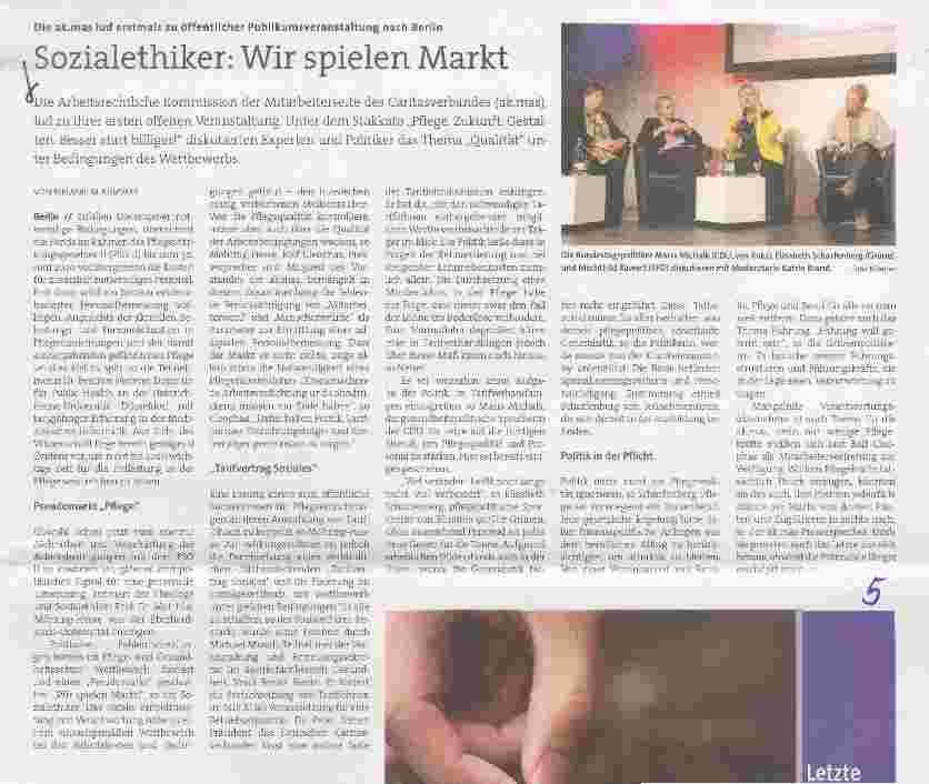 Vorschauseite 1: Sozialethiker: Wir spielen Markt