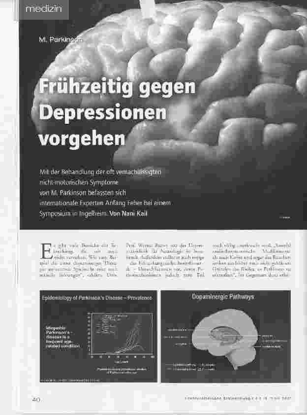Vorschauseite 1: Fühzeitig gegen Depressionen vorgehen