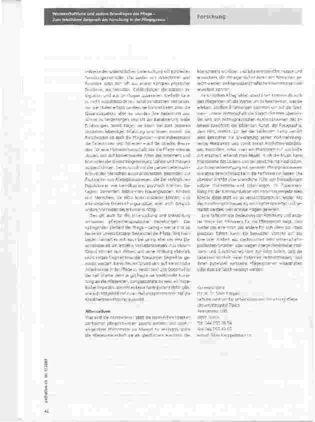 Vorschauseite 2: Wissenschaftliche und andere Grundlagen der Pflege - Zum totalitären Anspruch der Forschung in der Pflegepraxis