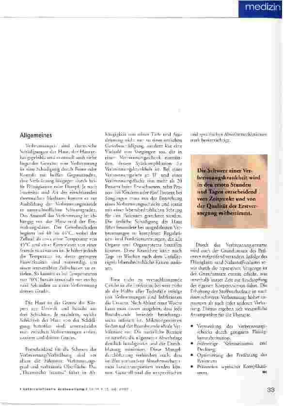 Vorschauseite 2: Verbrennungsbehandlung