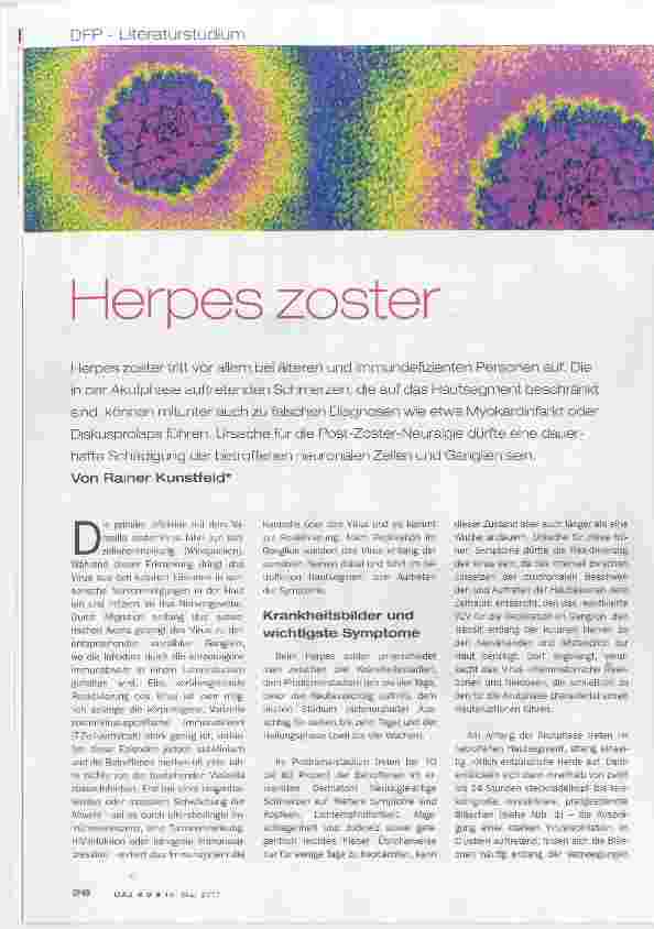 Vorschauseite 1: Herpes zoster