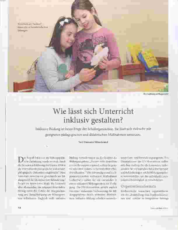Vorschauseite 1: Wie lässt sich Unterricht inklusiv gestalten?