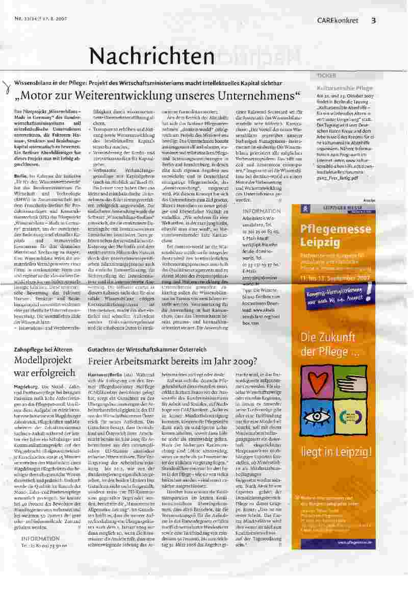 Vorschauseite 1: Motor zur Weiterentwicklung unseres Unternehmens
