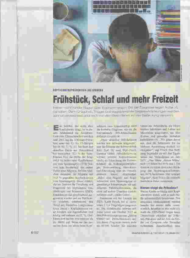Vorschauseite 1: Frühstück, Schlaf und mehr Freizeit
