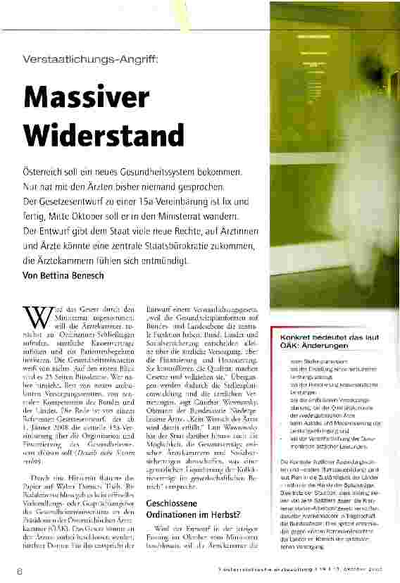 Vorschauseite 1: Massiver Widerstand