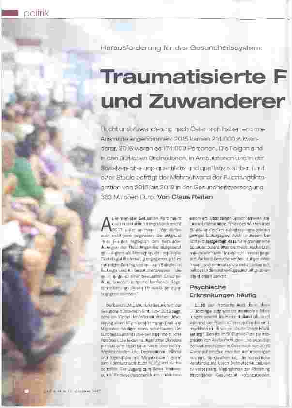 Vorschauseite 1: Traumatisierte Flüchtlinge und Zuwanderer