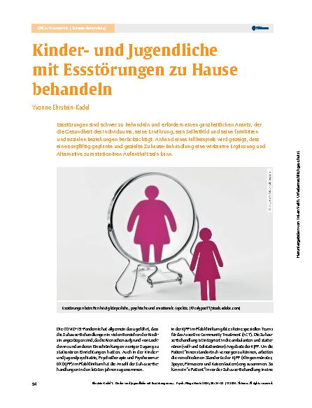Vorschauseite 1: Kinderund Jugendliche mit Essstörungen zu Hause behandeln