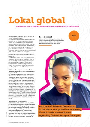 Vorschauseite 1: Lokal globalGekommen, um zu bleiben: internationales Pflegepersonal in Deutschland