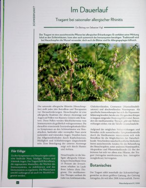 Vorschauseite 1: Im Dauerlauf Tragant bei saisonaler allergischer Rhinitis