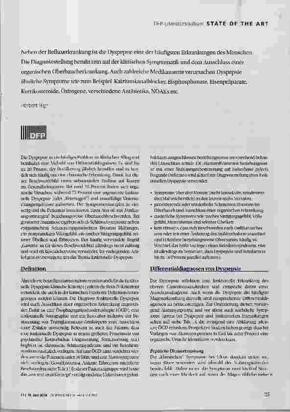 Vorschauseite 2: Management der funktionellen Dyspepsie