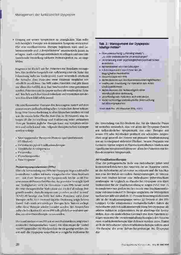 Vorschauseite 5: Management der funktionellen Dyspepsie