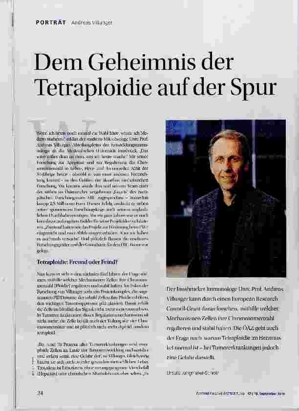 Vorschauseite 1: Dem Geheimnis der Tetraploidie auf der Spur