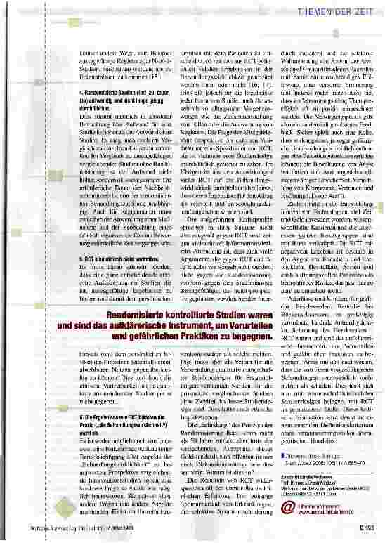 Vorschauseite 3: Kritische Evaluation ist ein Wesensmerkmal ärztlichen Handelns