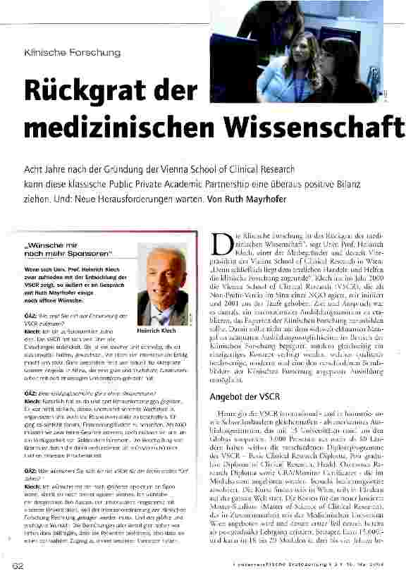 Vorschauseite 1: Rückgrat der medizinischen Wissenschaft