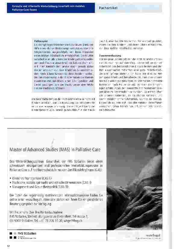 Vorschauseite 4: Formelle und informelle Weiterbildung innerhalb von mobilen Palliative-Care-Teams