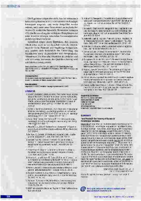 Vorschauseite 6: Trendwende in der Mykosefrequenz bei hämatologischen NeoplasienObduktionsergebnisse von 1976 bis 2005