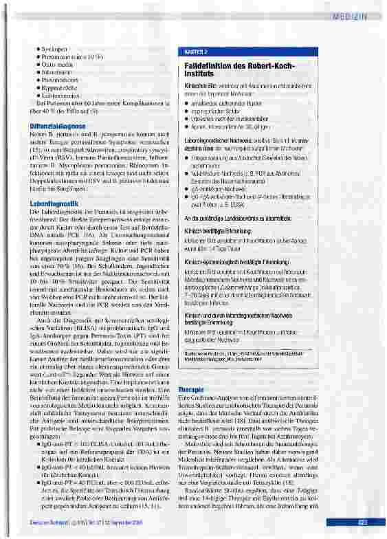 Vorschauseite 3: Pertussis - nicht nur eine Kinderkrankheit
