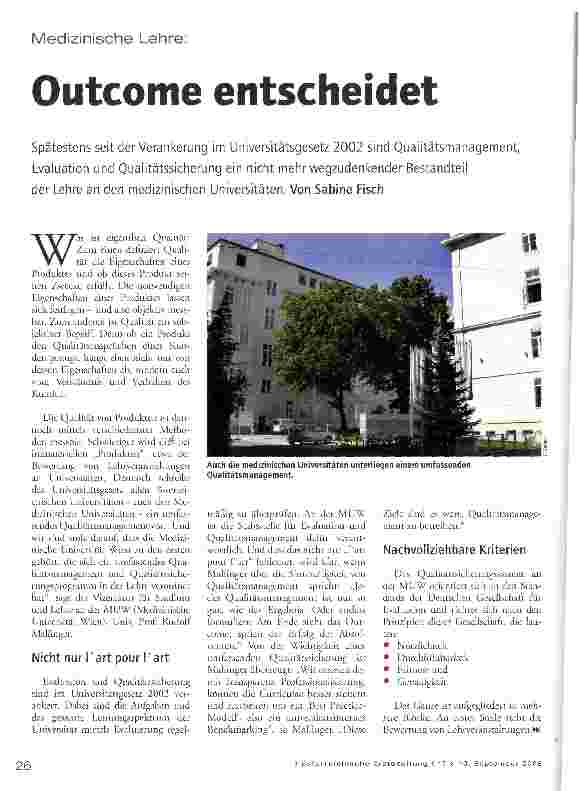 Vorschauseite 1: Outcome entscheidet