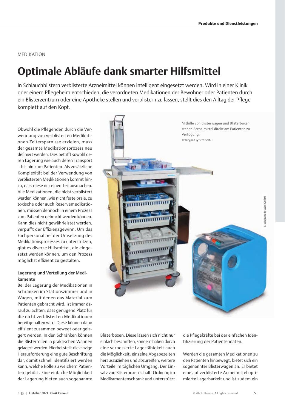 Vorschauseite 1: Medikation: Optimale Abläufe dank smarter Hilfsmittel