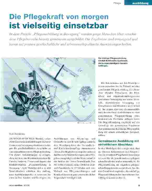 Vorschauseite 1: Die Pflegekraft von morgen ist vielseitig einsetzbar
