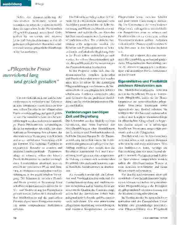 Vorschauseite 2: Die Pflegekraft von morgen ist vielseitig einsetzbar