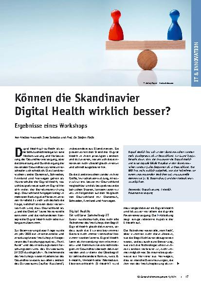 Vorschauseite 1: Können die Skandinavier Digital Health wirklich besser? Ergebnisse eines Workshops.
