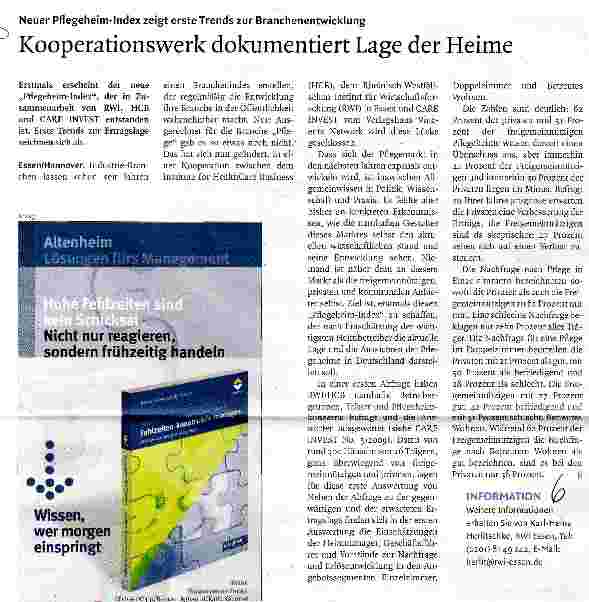 Vorschauseite 1: Kooperationswerk dokumentiert Lage der Heime