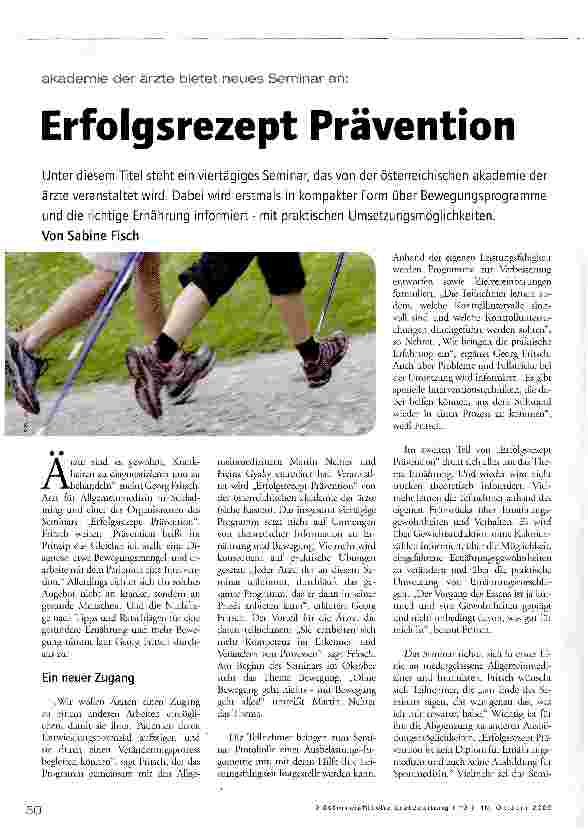 Vorschauseite 1: Erfolgsrezept Prävention
