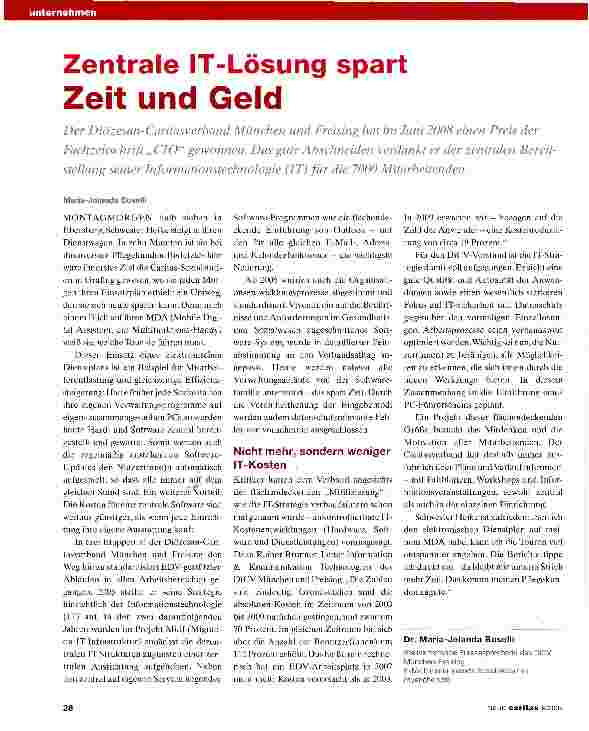 Vorschauseite 1: Zentrale IT-Lösung spart Zeit und Geld