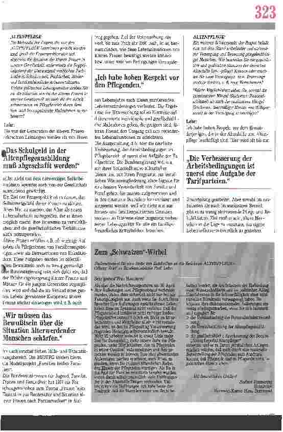 Vorschauseite 2: ALTENPFLEGE-Leseraktion Was tun, Frau Lehr? : Die Situation der Pflegenden verbessern!