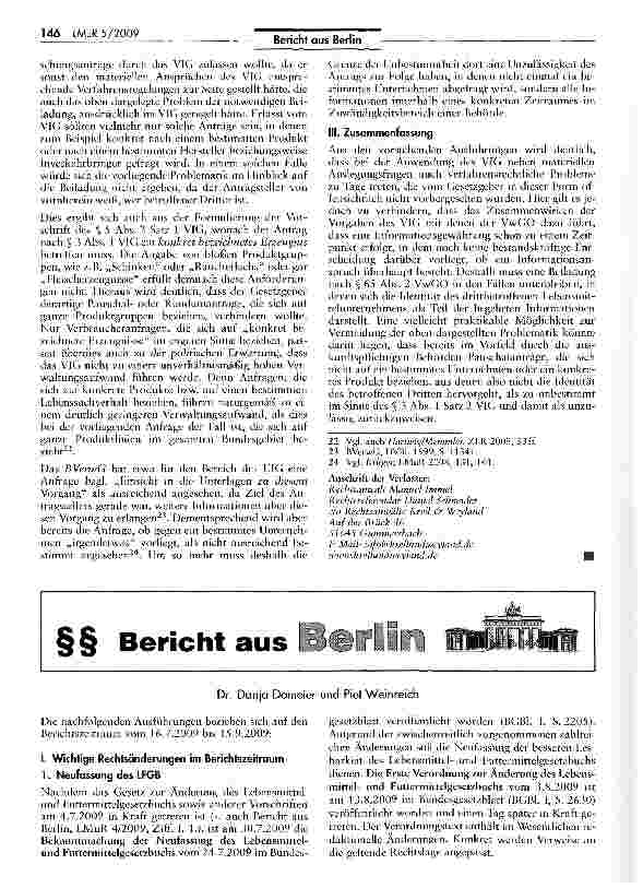 Vorschauseite 5: Drittbeteiligung und Beiladung im verwaltungsgerichtlichen Verfahren nach dem VIG