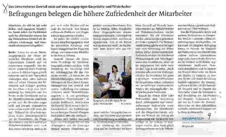 Vorschauseite 1: Befragungen belegen die höhere Zufriedenheit der Mitarbeiter