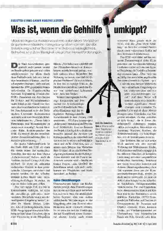 Vorschauseite 1: Was ist, wenn die Gehhilfe umkippt?