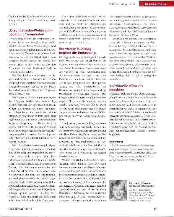 Vorschauseite 3: Schlaganfall, Krankenhaus - und dann?