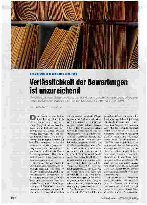 Vorschauseite 1: Verlässlichkeit der Bewertungen ist unzureichend