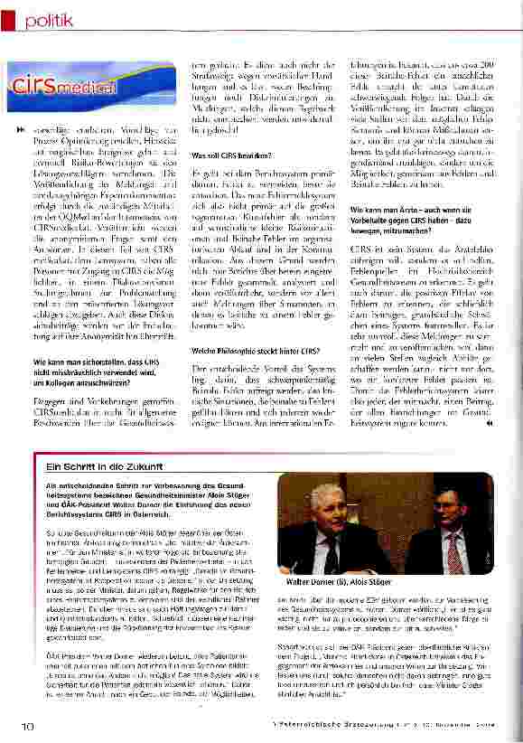 Vorschauseite 3: Critical Incident Reporting System läuft