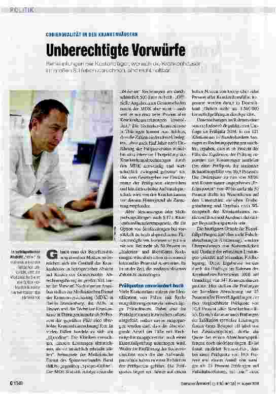 Vorschauseite 1: Unberechtigte Vorwürfe