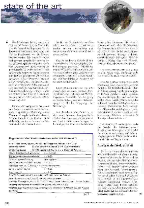 Vorschauseite 6: Seekrankheit, Histamin und Vitamin C