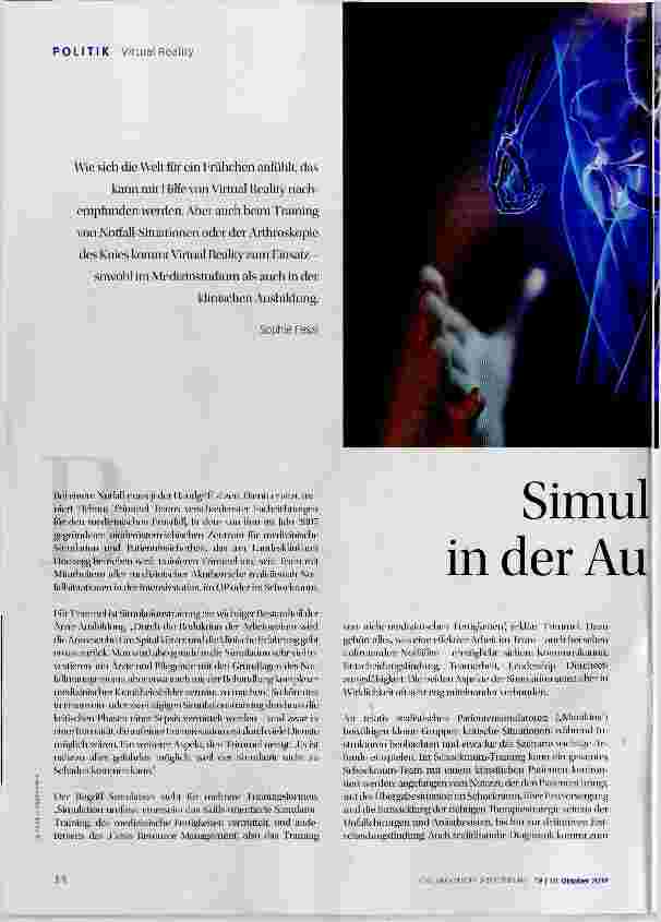 Vorschauseite 1: Simulation in der Ausbildung