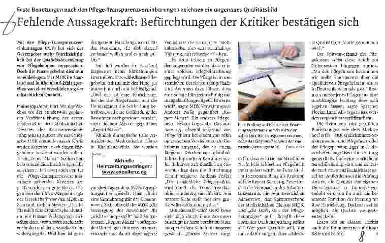 Vorschauseite 1: Fehlende Aussagekraft: Befürchtungen der Kritiker bestätigen sich