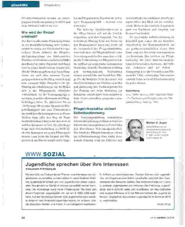 Vorschauseite 4: Eine sinnvolle kommunale Planung gibt Sicherheit im Pflegefall