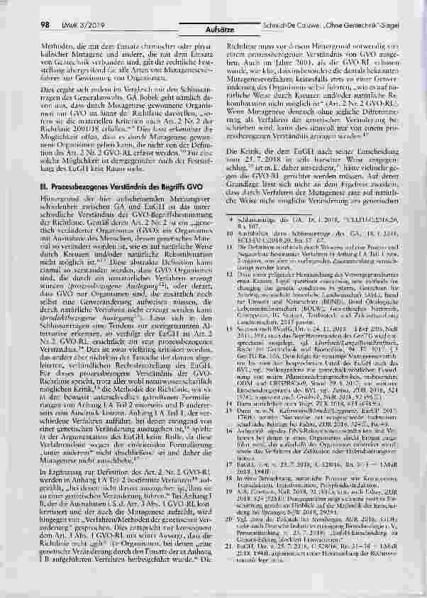 Vorschauseite 2: Ohne Gentechnik-Siegel als Irreführung des Verbrauchers