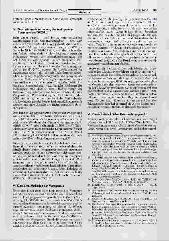 Vorschauseite 3: Ohne Gentechnik-Siegel als Irreführung des Verbrauchers