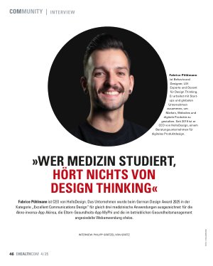 Vorschauseite 1: " Wer Medizin studiert, hört nichts von Design Thinking "