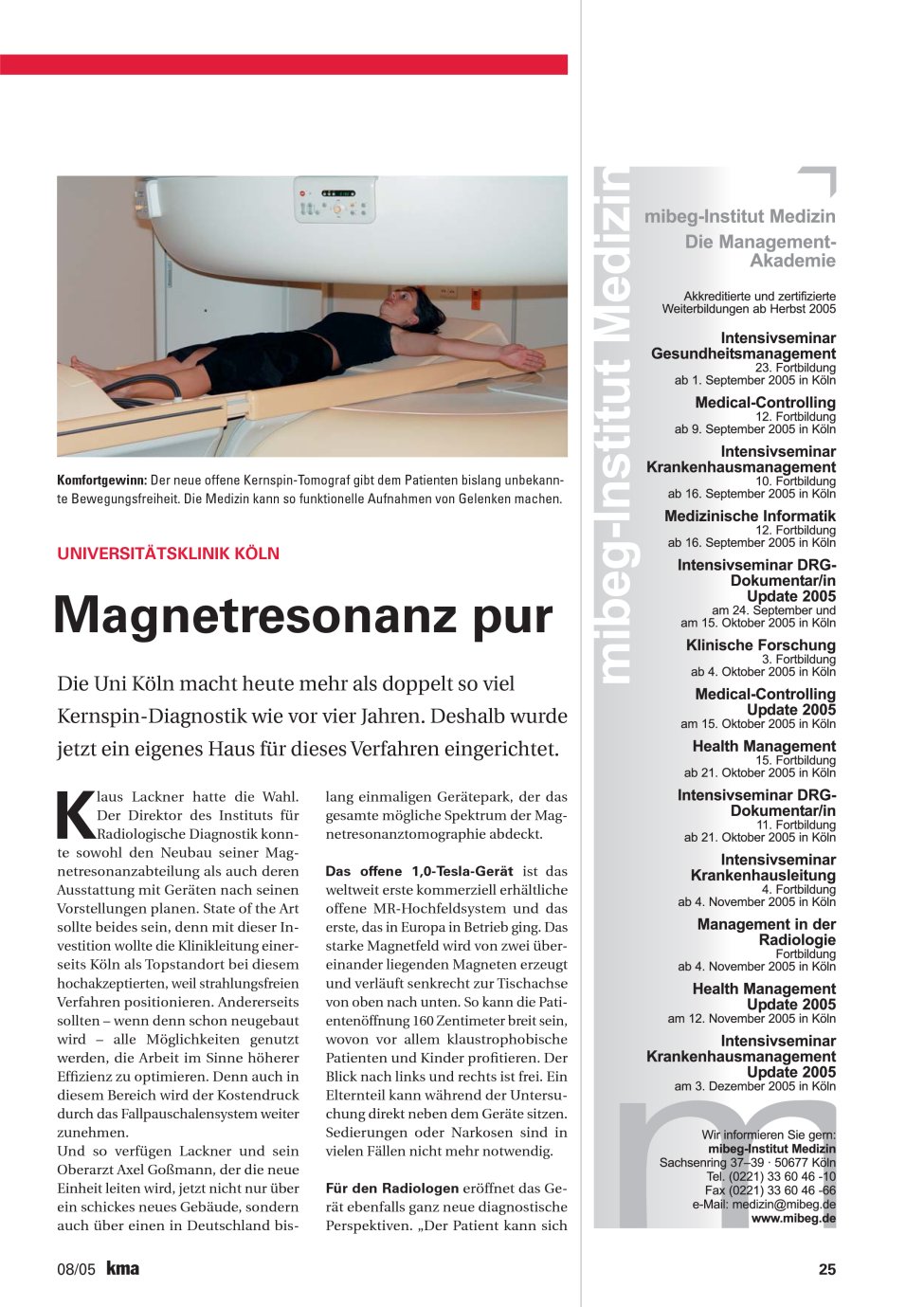 Vorschauseite 1: Magnetresonanz pur