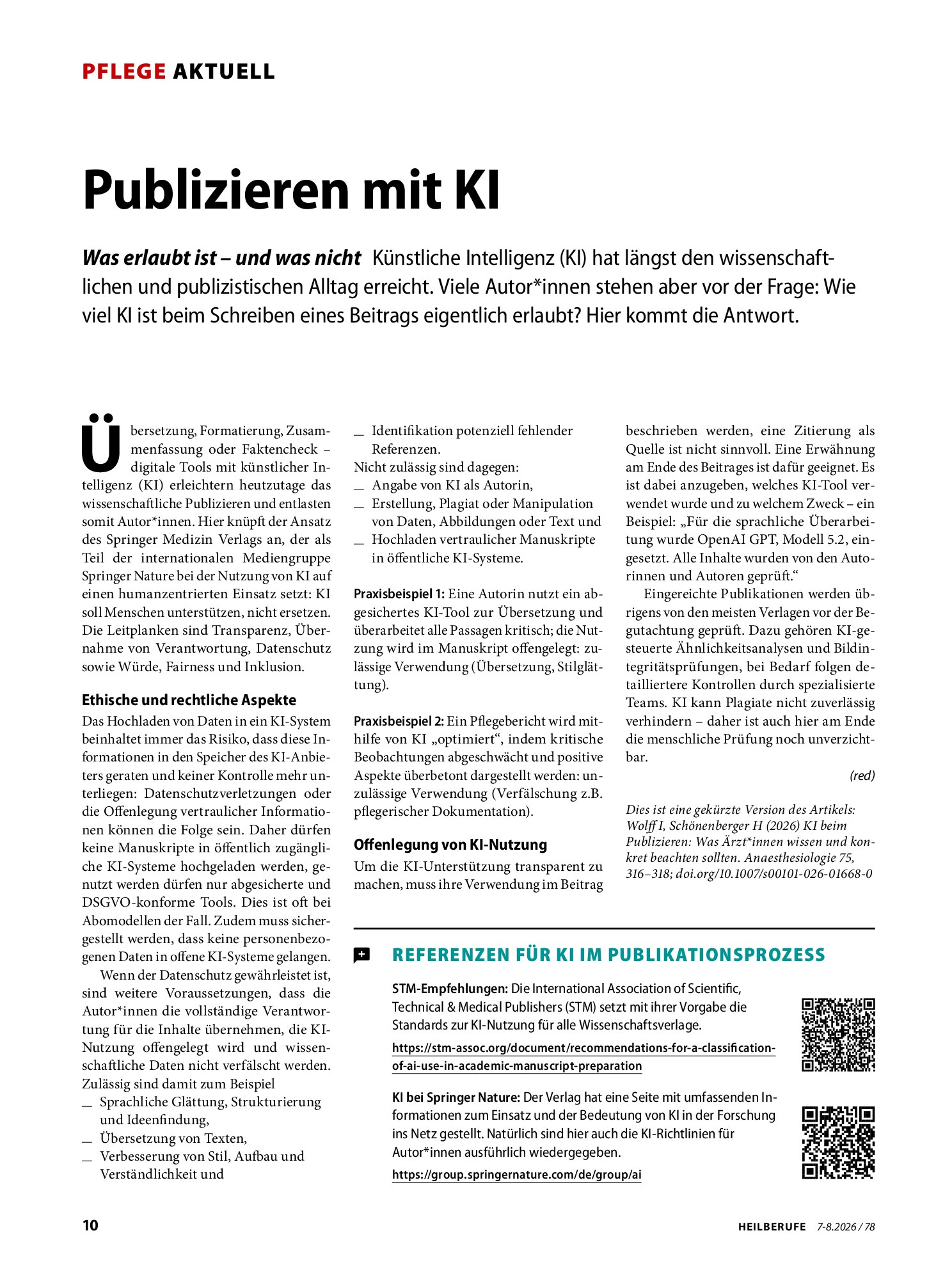 Vorschauseite 1: Publizieren mit KI